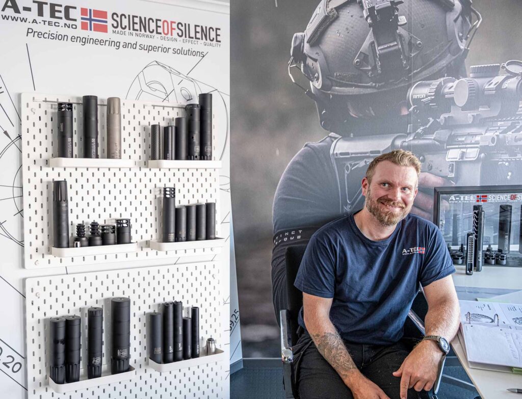 A-TEC lyddempere til skytevåpen for sivile, politi og militære.